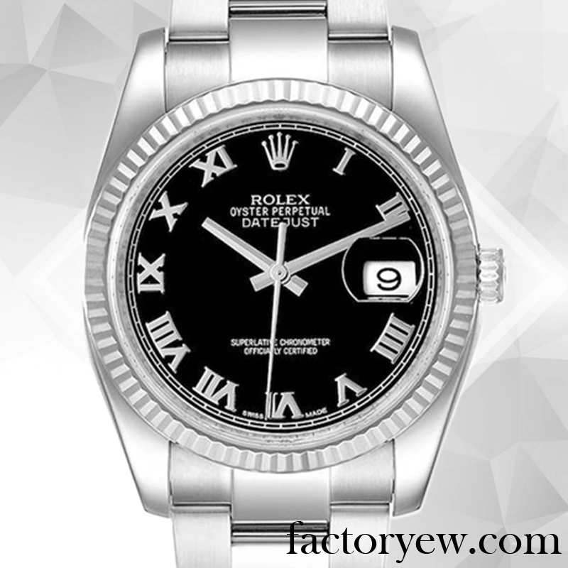 EW Rolex Datejust Rolex Calibre 2836 2813 Fake 116234BKRO Men’s Silver-tone