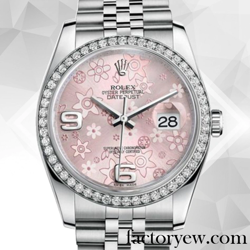 EW Rolex Datejust Rolex Calibre 2836 2813 Fake 116244PFAJ Men’s Pink Floral Dial Automatic