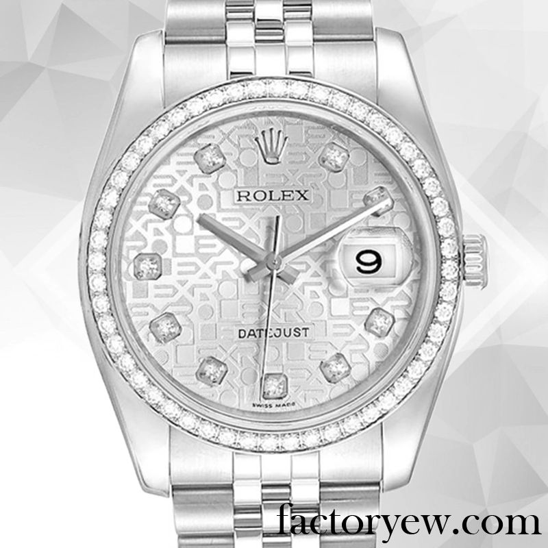 EW Rolex Datejust Rolex Calibre 2836 2813 Fake 116244SJDJ Men’s Silver-tone 12mm
