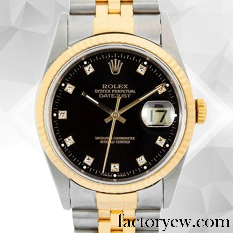 EW Rolex Datejust Rolex Calibre 2836 2813 Fake 16233BKDJ Men’s 12mm