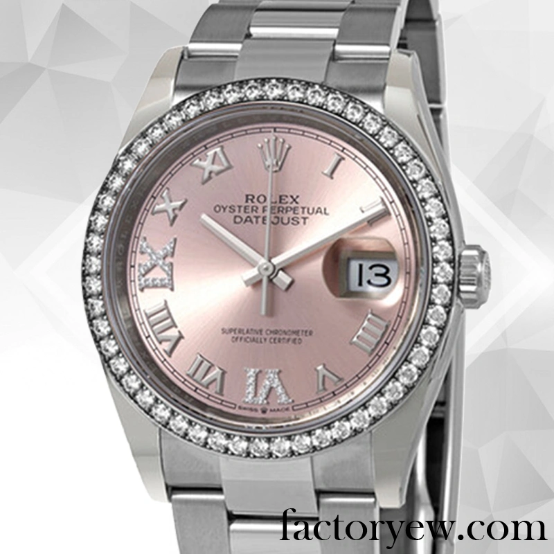 EW Rolex Datejust Rolex Calibre 2836 2813 Fake m126284rbr-0024 Ladies Pink Dial