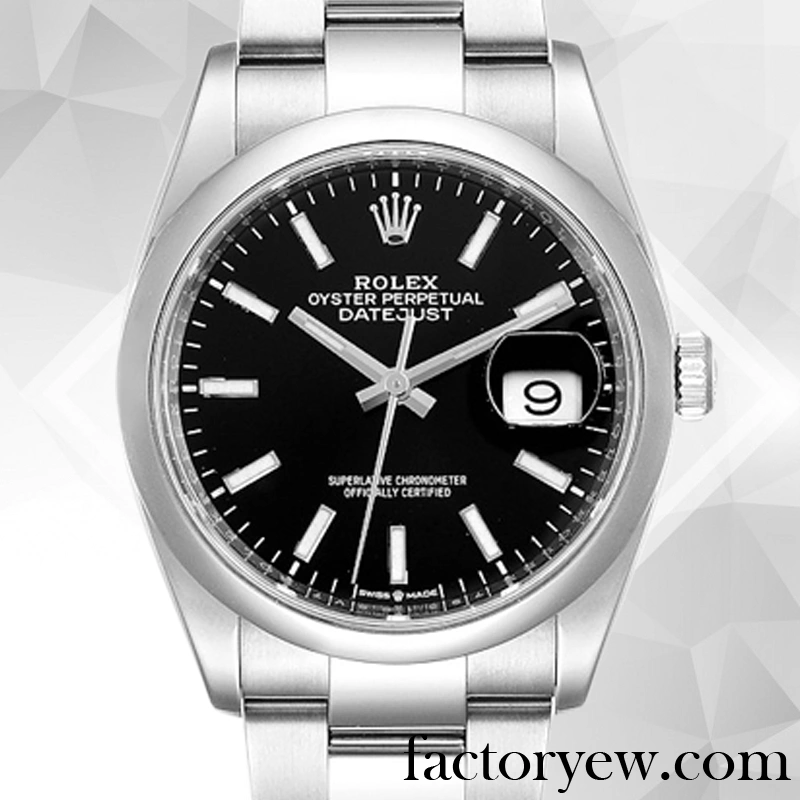 EW Rolex Datejust m126200-0004 Rolex Calibre Fake 2836 2813 Men’s Black Dial Hands and Markers