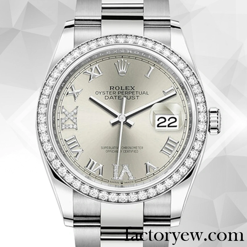 EW Rolex Datejust m126234-0030 Rolex Calibre Fake 2836 2813 Ladies Silver-tone