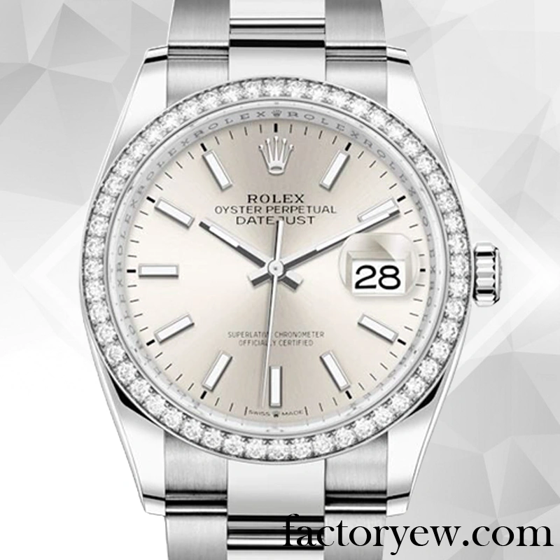 EW Rolex Datejust m126284rbr-0006 Ladies Rolex Fake Calibre 2836 2813 Silver-tone