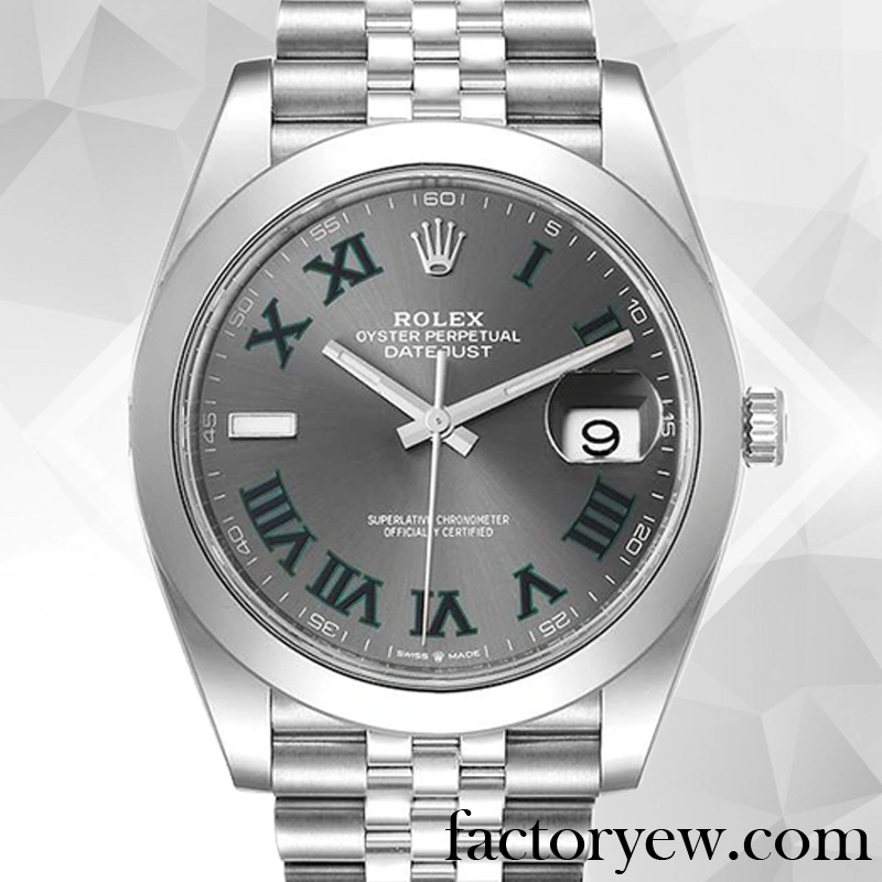 EW Rolex Datejust m126300-0014 Rolex Calibre Fake 2836 2813 Men’s Wimbledon Dial Silver-tone