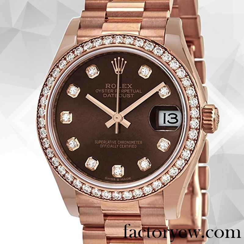 EW Rolex Datejust m278285rbr-0006 Rolex Calibre Fake 2671 Mingzhu Engine Ladies Rose Gold-tone