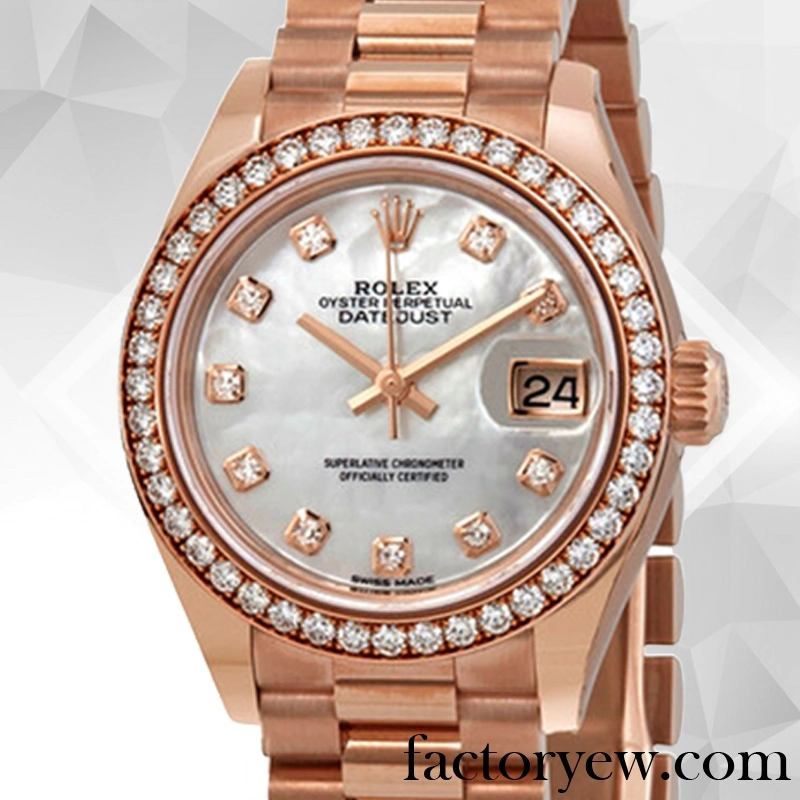 EW Rolex Datejust m279135rbr-0010 Rolex Calibre Fake 2671 Ladies Rose Gold-tone