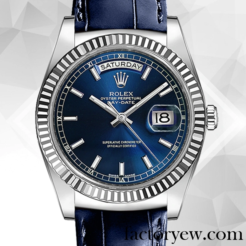 TrustyTime EW Rolex Day-Date 118139-L Rolex Calibre Fake 2836 2813 Men’s Blue Blue Dial