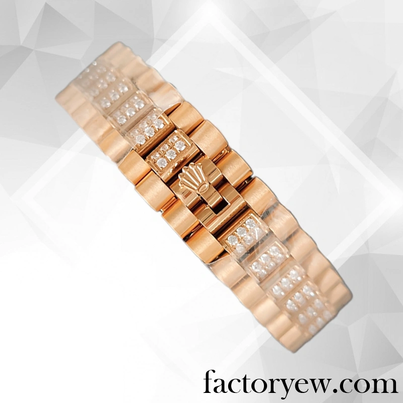 TrustyTime EW Rolex Day-Date Men’s 128345 Rolex Fake Calibre 2813 Rose Gold-tone 13mm