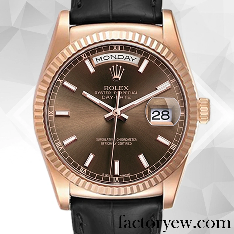 TrustyTime EW Rolex Day-Date Men’s Rolex Calibre Fake 2836 2813 118135-0086 12mm