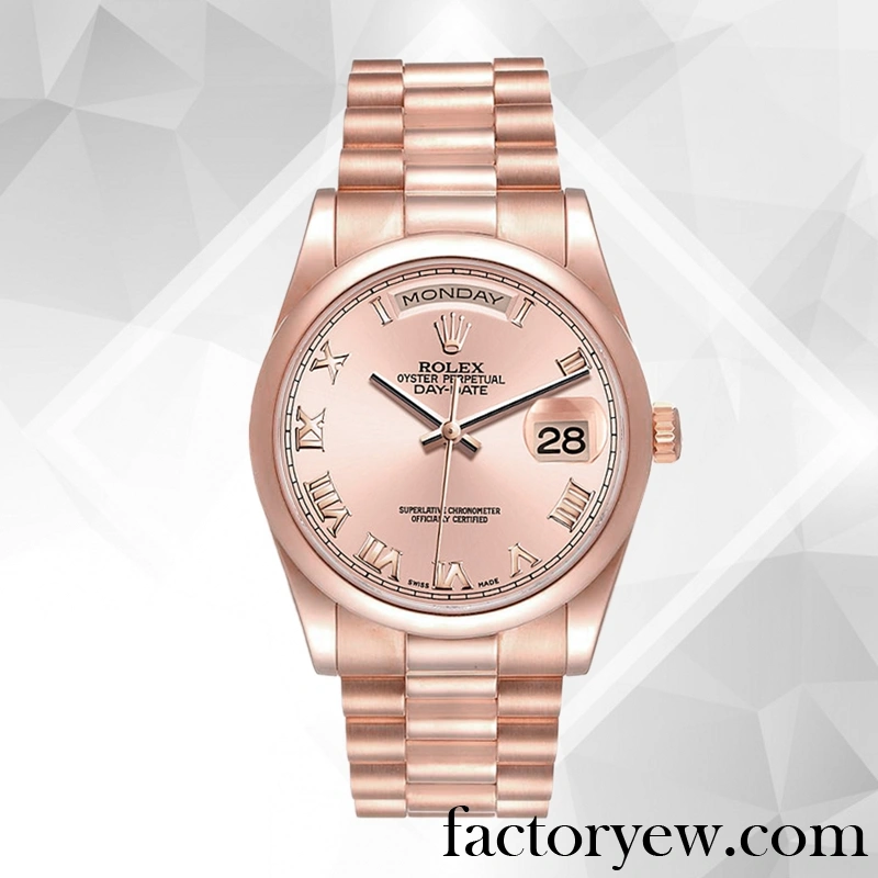 TrustyTime EW Rolex Day-Date Men’s Rolex Calibre Fake 2836 2813 118205 Rose Gold-tone Automatic