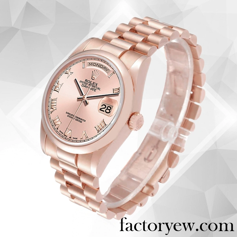 TrustyTime EW Rolex Day-Date Men’s Rolex Calibre Fake 2836 2813 118205 Rose Gold-tone Automatic