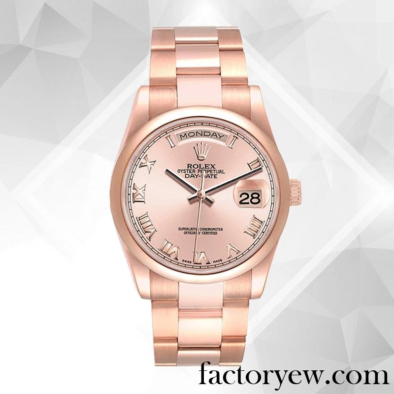 TrustyTime EW Rolex Day-Date Men’s Rolex Calibre Fake 2836 2813 118205 Rose Gold-tone Automatic