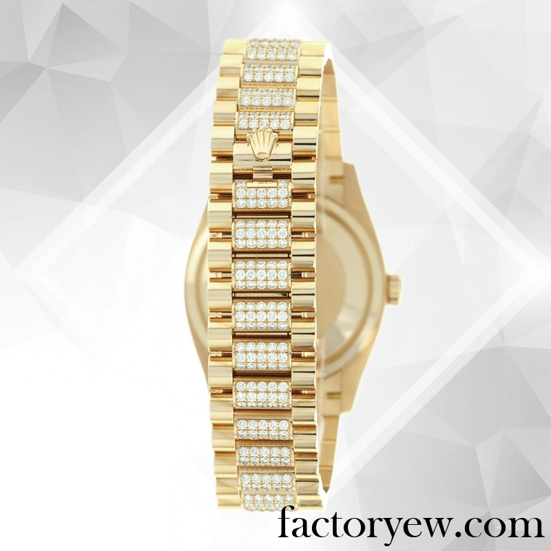 TrustyTime EW Rolex Day-Date Rolex Calibre 2836 Fake Men’s m128348rbr-0048 Gold-tone