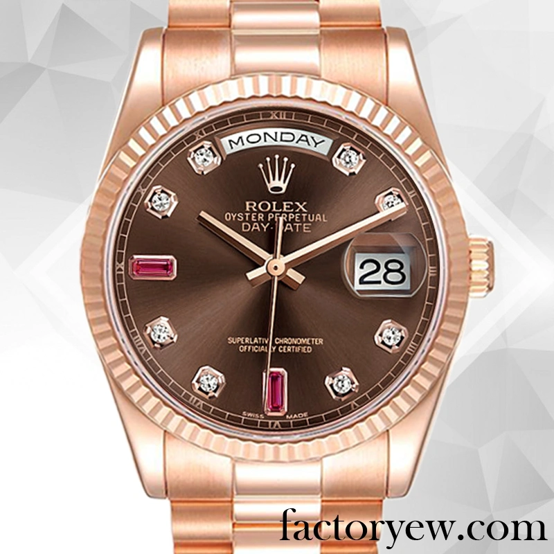 TrustyTime EW Rolex Day-Date Rolex Calibre 2836 2813 Fake 118235 Men’s 12mm