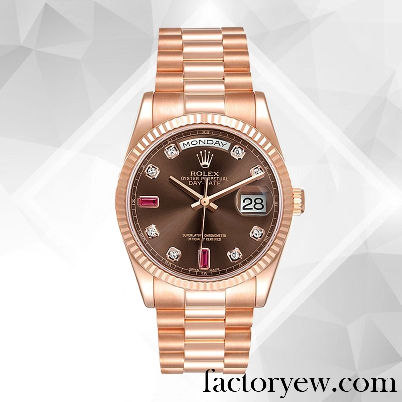 TrustyTime EW Rolex Day-Date Rolex Calibre 2836 2813 Fake 118235 Men’s 12mm