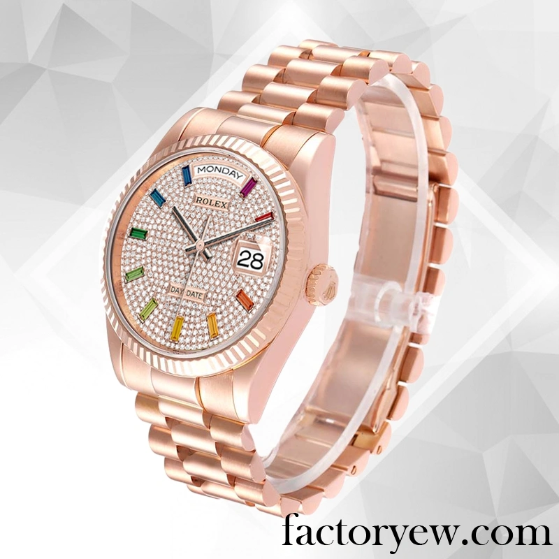 TrustyTime EW Rolex Day-Date m128235-0039 Men’s Rolex Fake Calibre 2836 2813 Rose Gold-tone 12mm