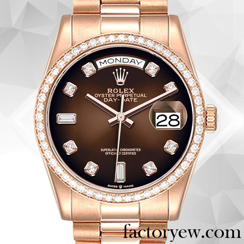 TrustyTime EW Rolex Day-Date m128345rbr-0040 Rolex Calibre Fake 2836 2813 Men’s Brown Dial