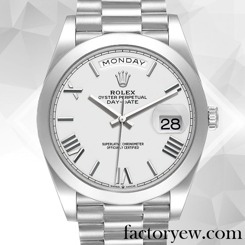 TrustyTime EW Rolex Day-Date m228206-0028 Men’s Rolex Fake Calibre 2836 2813 Silver-tone 15mm