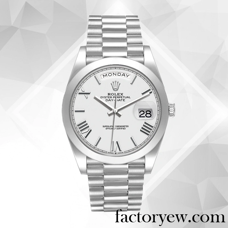 TrustyTime EW Rolex Day-Date m228206-0028 Men’s Rolex Fake Calibre 2836 2813 Silver-tone 15mm
