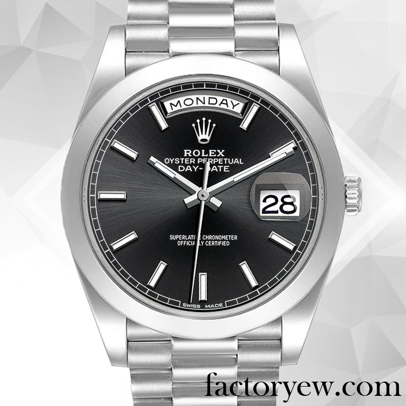 TrustyTime EW Rolex Day-Date m228206-0031 Rolex Calibre Fake 2836 2813 Men’s 15mm Silver-tone