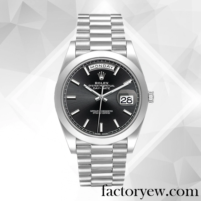 TrustyTime EW Rolex Day-Date m228206-0031 Rolex Calibre Fake 2836 2813 Men’s 15mm Silver-tone