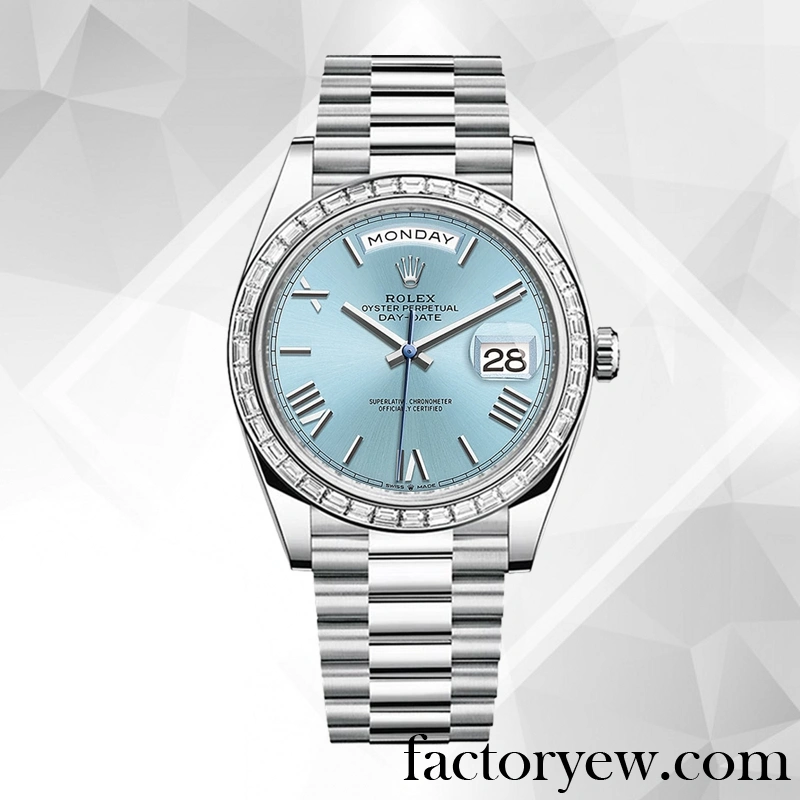 TrustyTime EW Rolex Day-Date m228396tbr-0030 Men’s Rolex Fake Calibre 2836 Silver-tone Blue Dial