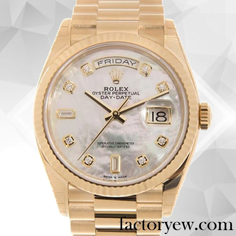 TrustyTime EW Rolex Day-date m128238-0011 Rolex Calibre Fake 2836 2813 Unisex Mother of Pearl Dial
