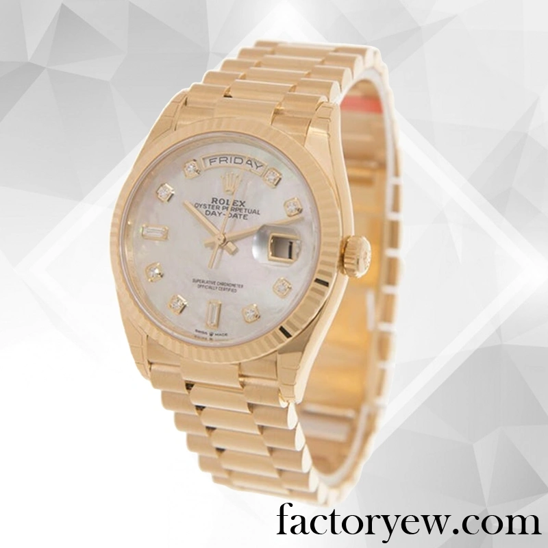 TrustyTime EW Rolex Day-date m128238-0011 Rolex Calibre Fake 2836 2813 Unisex Mother of Pearl Dial