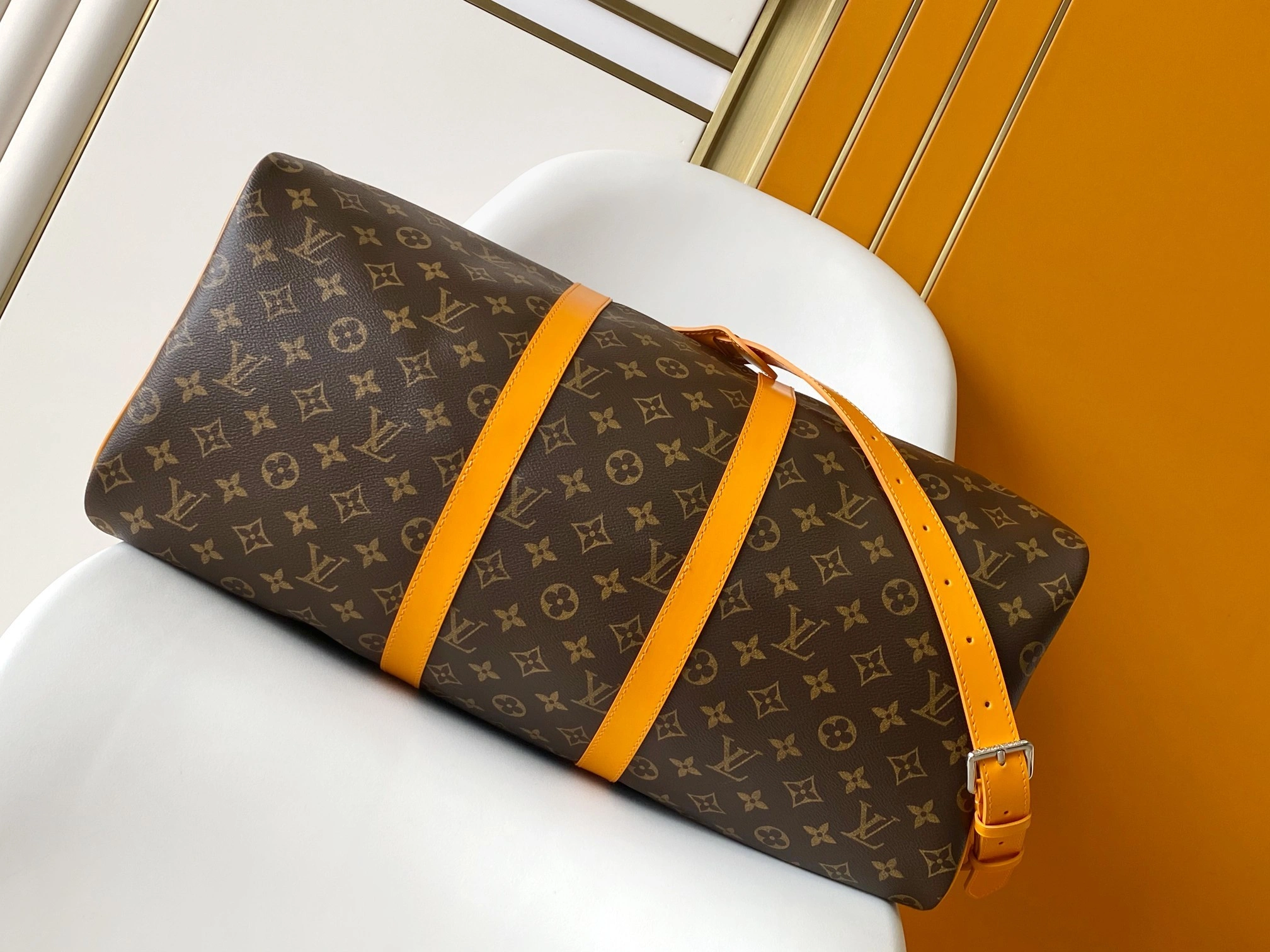 &MOMO ---8V M12634 high quality version Keepall Bandoulière 50 cowhide item:E-B000A1741