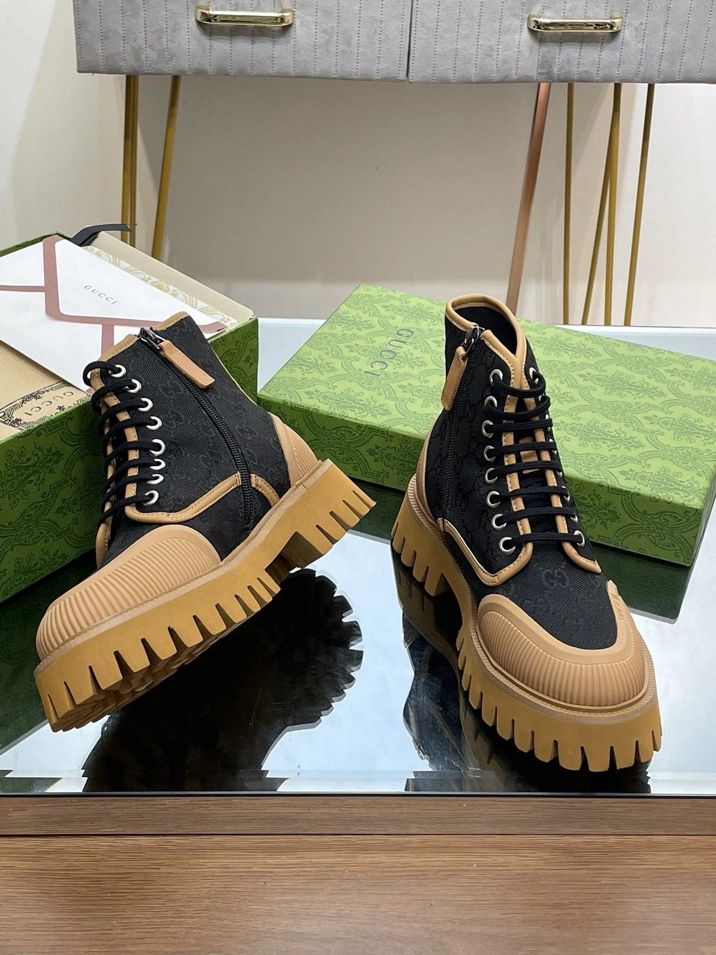 &OOBB-- 6u33i 699970 KQWM0 1146 Heel height：4CM Waterproof：3CM Calfskin item:D-X000L2513