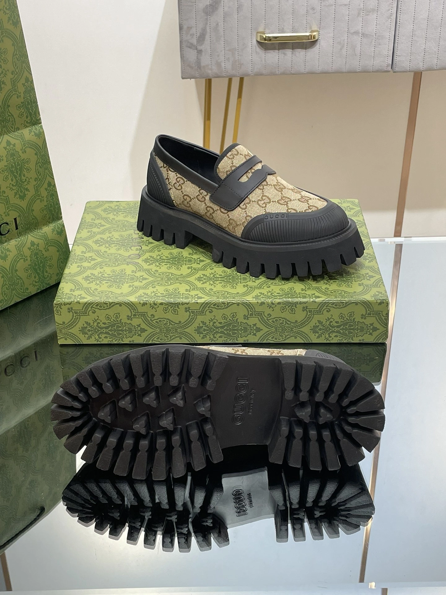 OOBB-- 6u33i 751759 KQWM0 9750 Heel height：4CM Waterproof：3CM Calfskin item:D-X000L2509