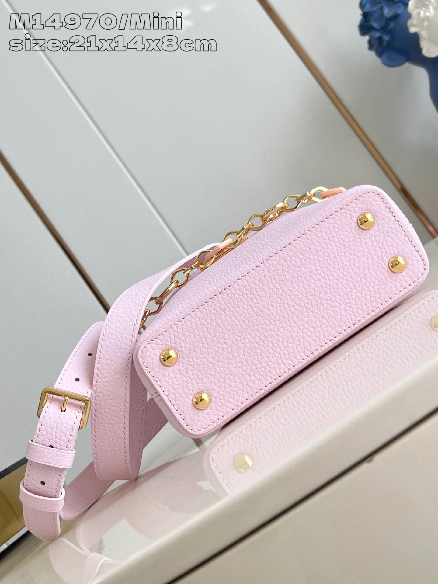 MOMO-- 8V M14972 high quality version Capucines Mini Harmony cowhide item:E-B574K1811