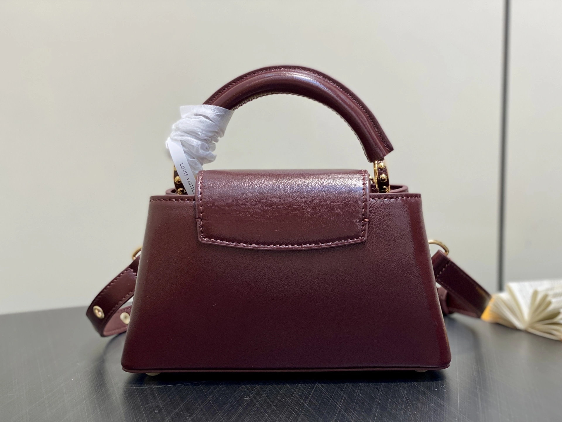 MOMO-- 8V M25473 high quality version Capucines East-West waxed skin item:E-B000K1812
