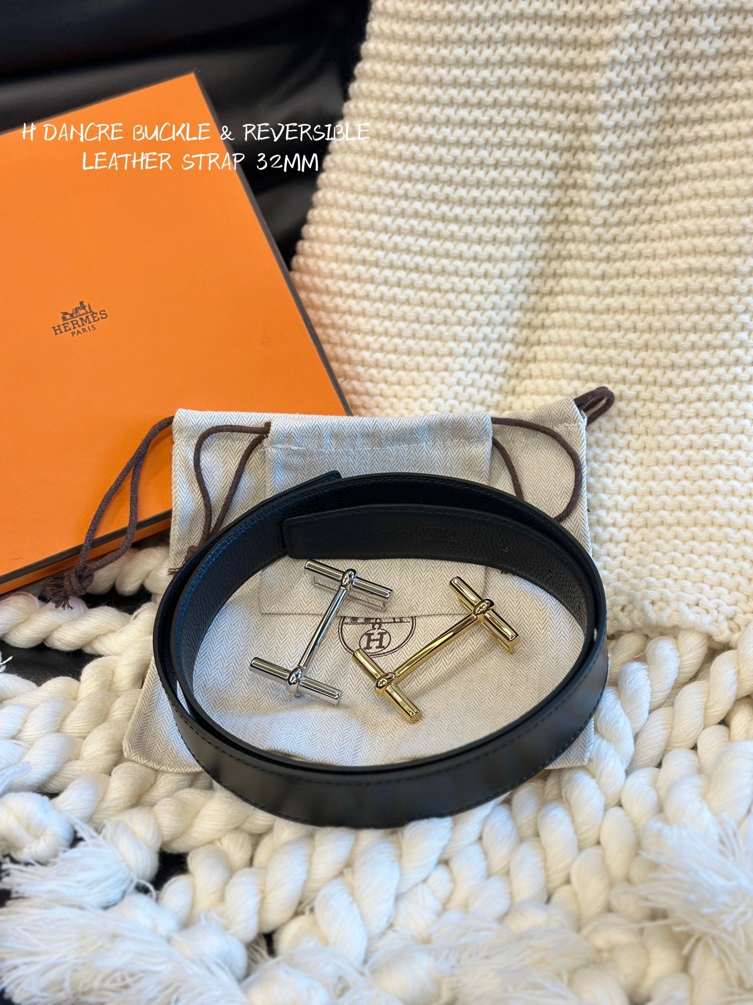 arbara-- H5r75s H D’ANCRE BELT BUCKLE & REVERSIBLE LEATHER STRAP2colour item:D-S179H2927-2