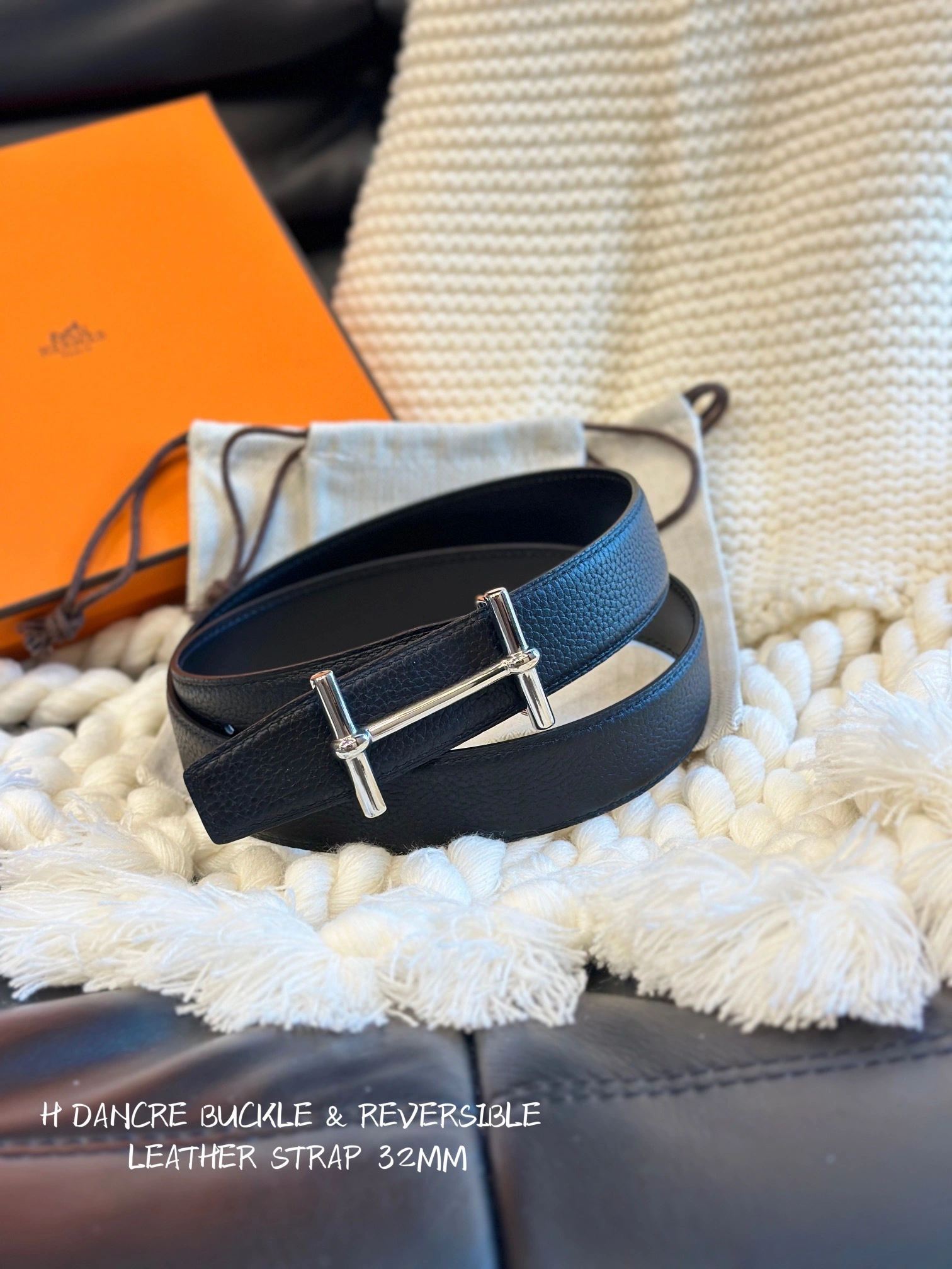 arbara-- H5r75s H D’ANCRE BELT BUCKLE & REVERSIBLE LEATHER STRAP2colour item:D-S179H2927-2