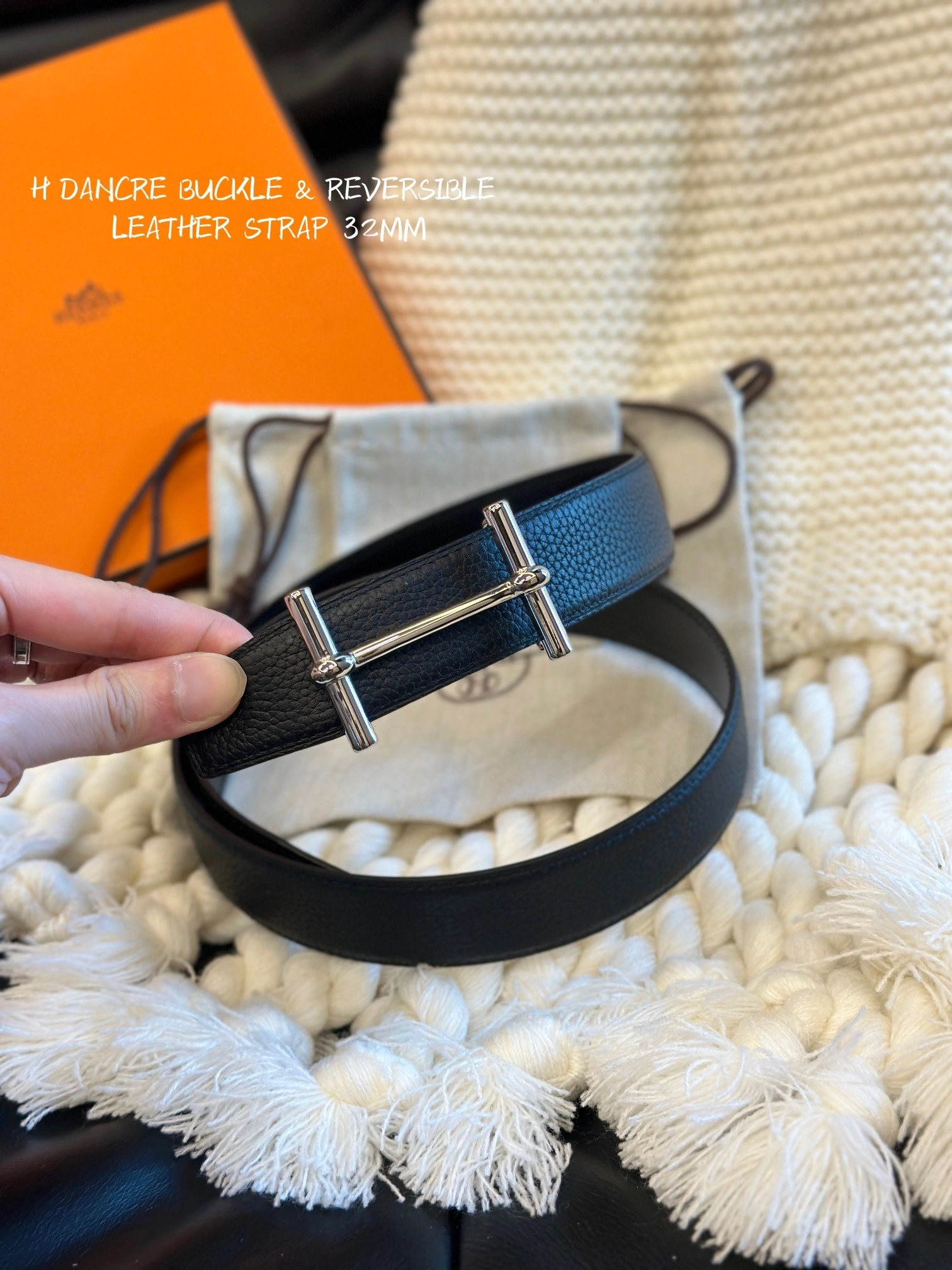 arbara-- H5r75s H D’ANCRE BELT BUCKLE & REVERSIBLE LEATHER STRAP2colour item:D-S179H2927-2