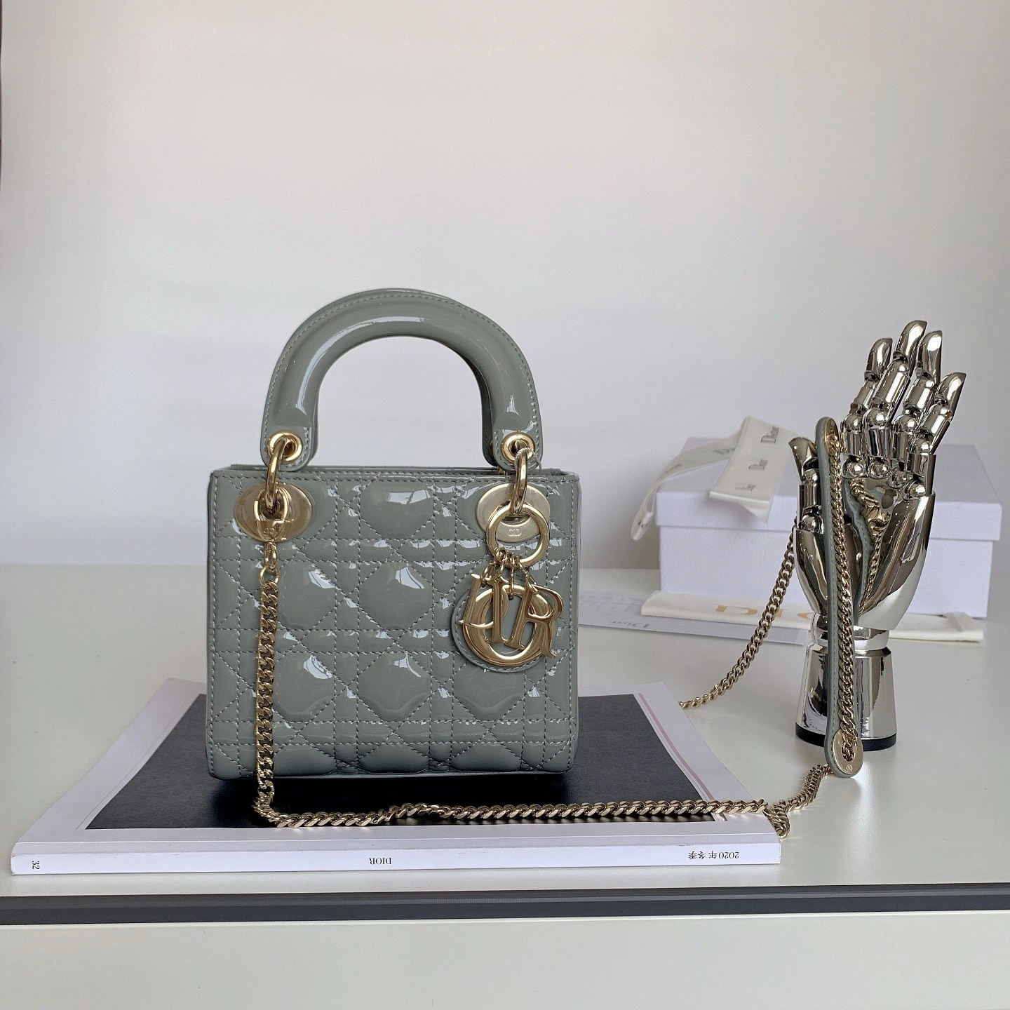 Custombag-- M0505OWCB-M41G Lady high quality version Gray rock gold buckle item：C-B803D0721