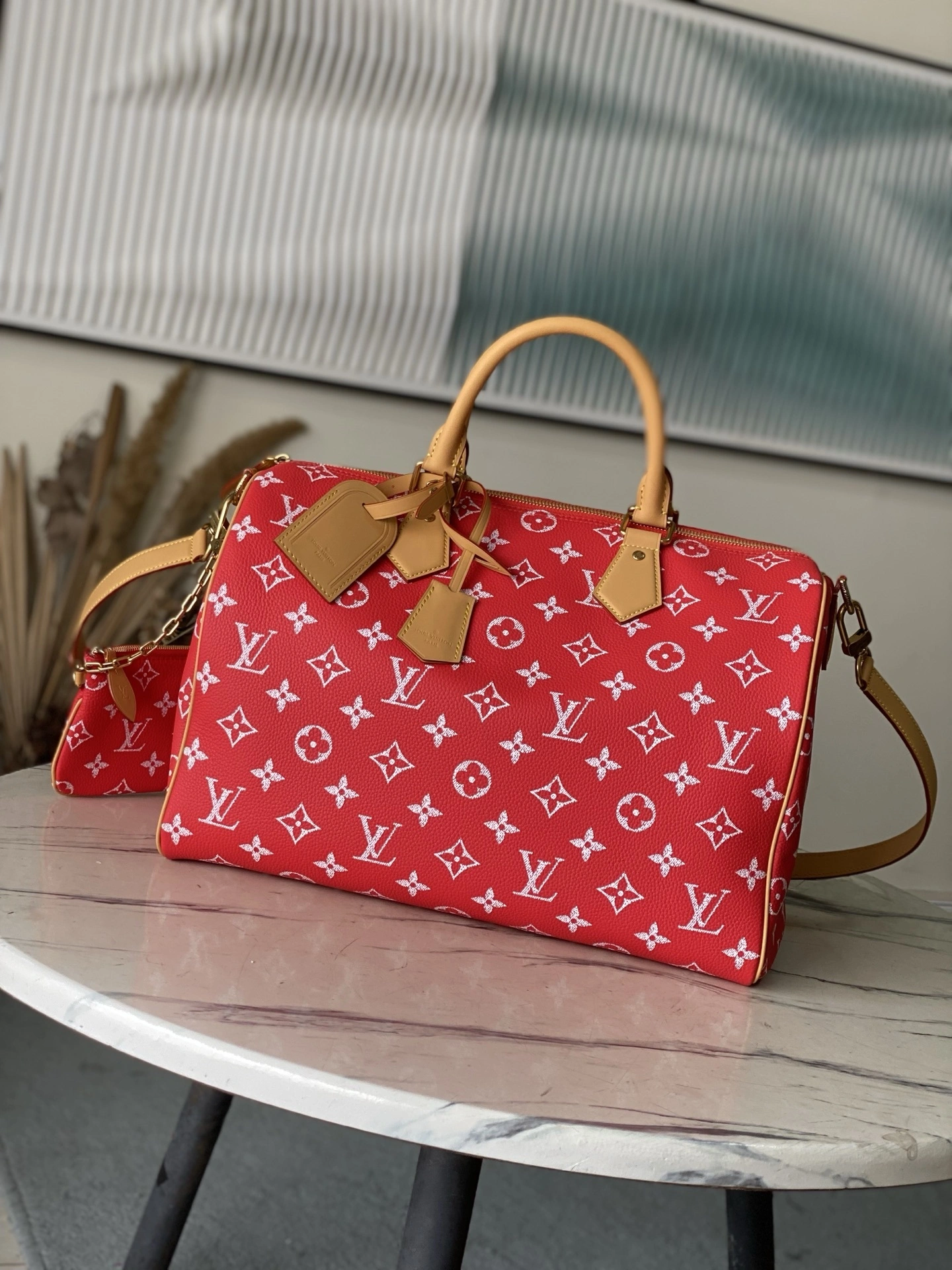 MOMO-- 8V M24420 high quality version Speedy P9 Bandouliere 40 cowhide item:F-B574A0958