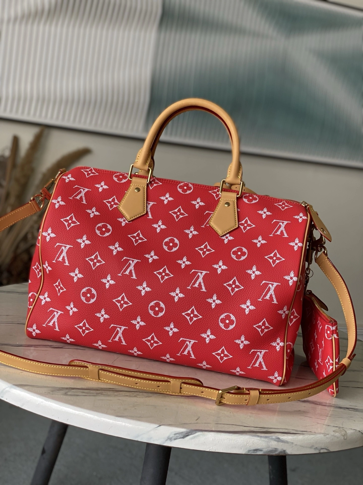 MOMO-- 8V M24420 high quality version Speedy P9 Bandouliere 40 cowhide item:F-B574A0958
