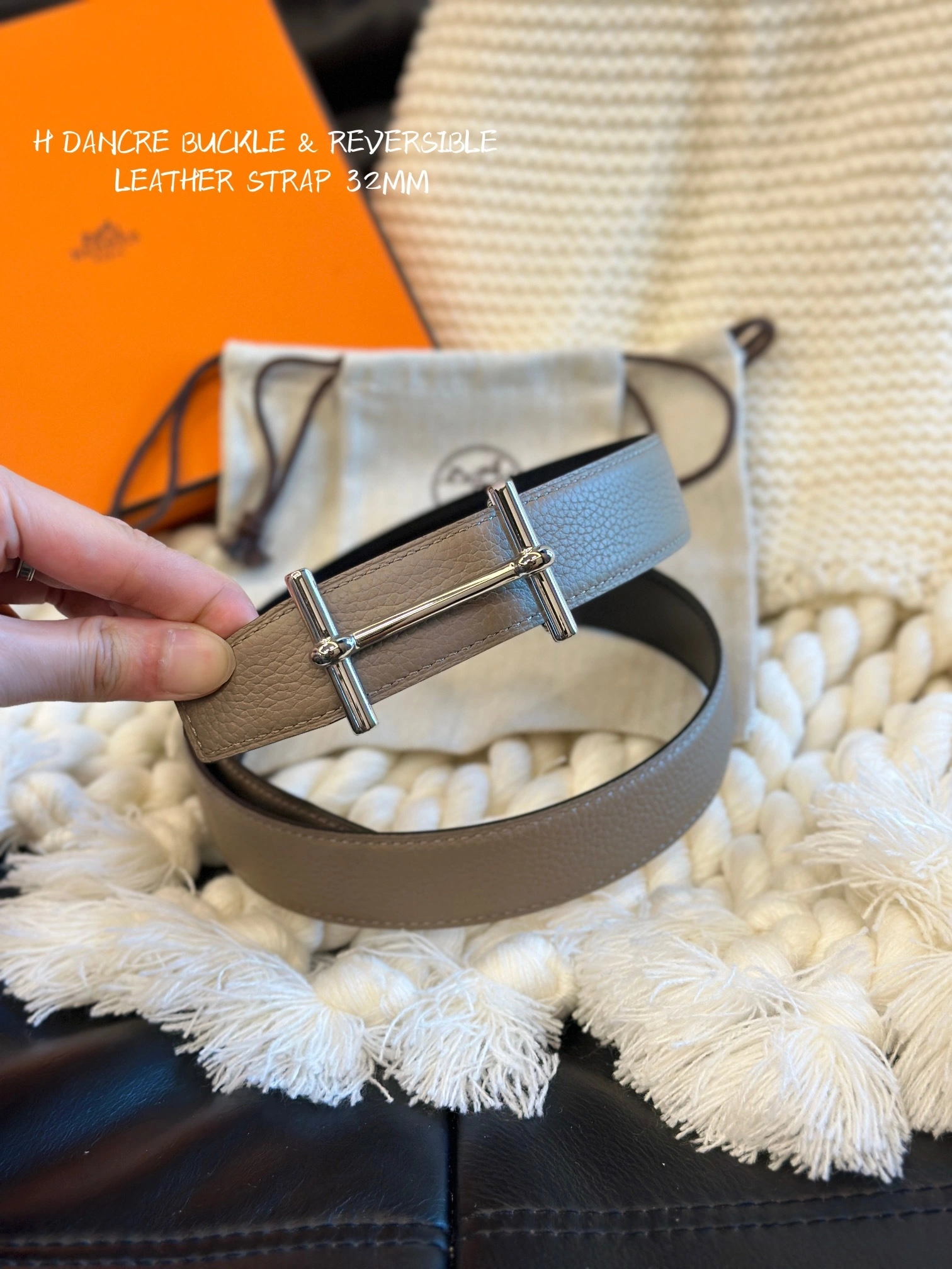 Barbara-- H5r75s H D’ANCRE BELT BUCKLE & REVERSIBLE LEATHER STRAP 2colour item:D-S179H2928-2