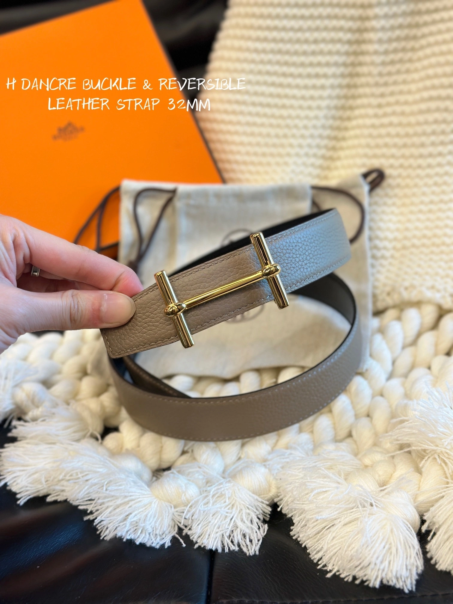 Barbara-- H5r75s H D’ANCRE BELT BUCKLE & REVERSIBLE LEATHER STRAP 2colour item:D-S179H2928-2