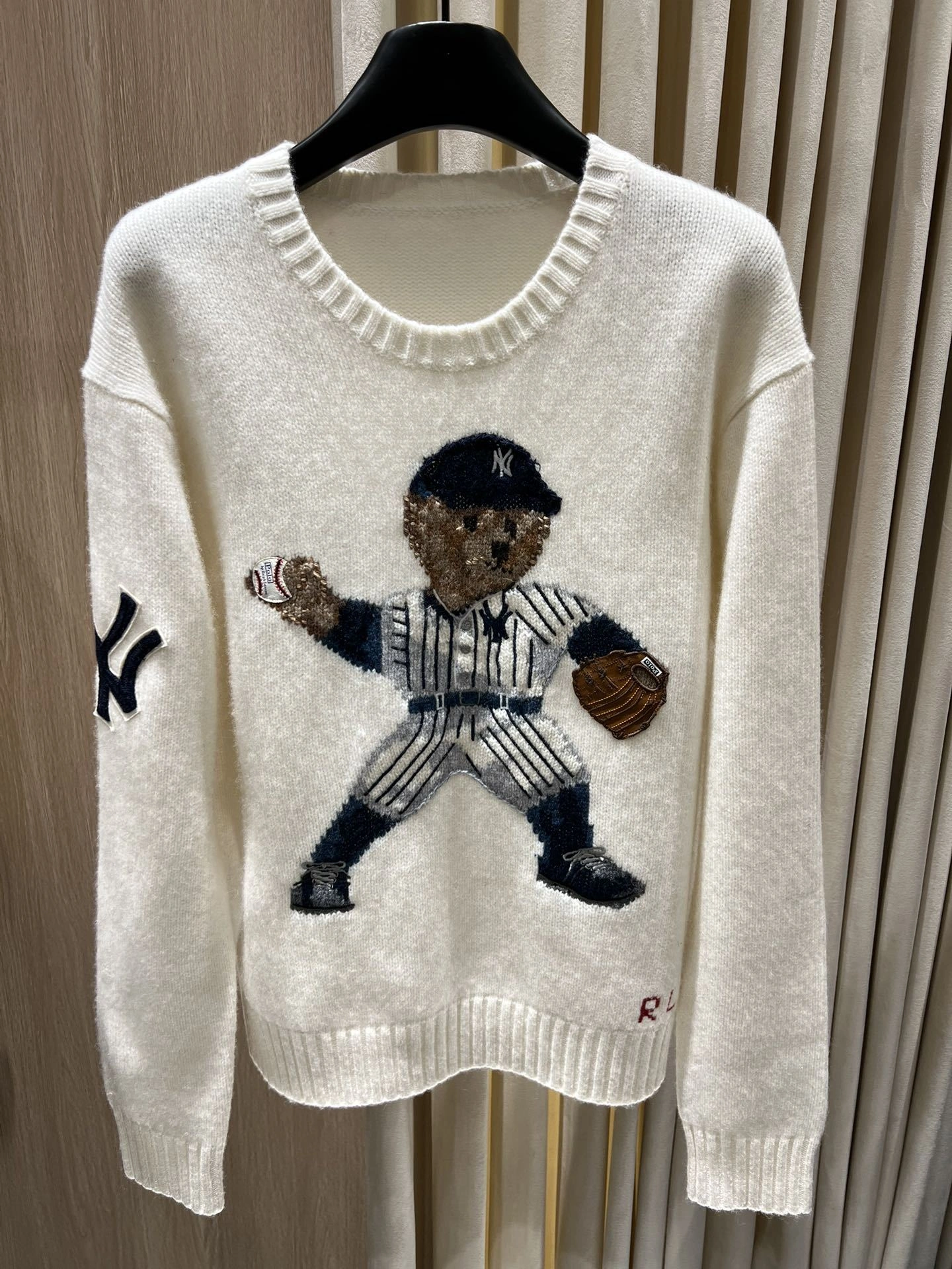 Victoria- R18ph POLO Bear Baseball Wool Sweater – NY Yankees Edition embroidery item:E-F140I2723H