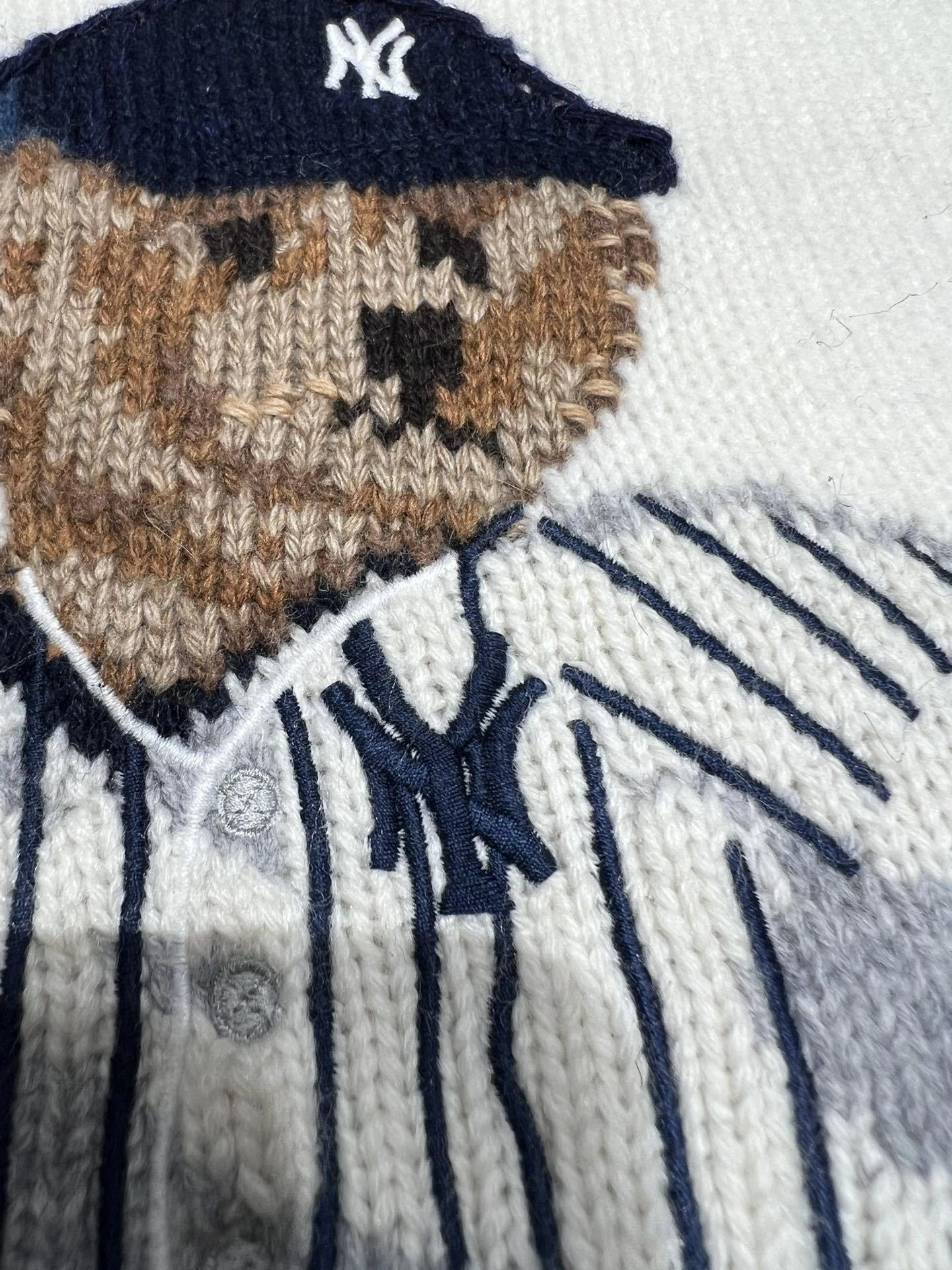 Victoria- R18ph POLO Bear Baseball Wool Sweater – NY Yankees Edition embroidery item:E-F140I2723H