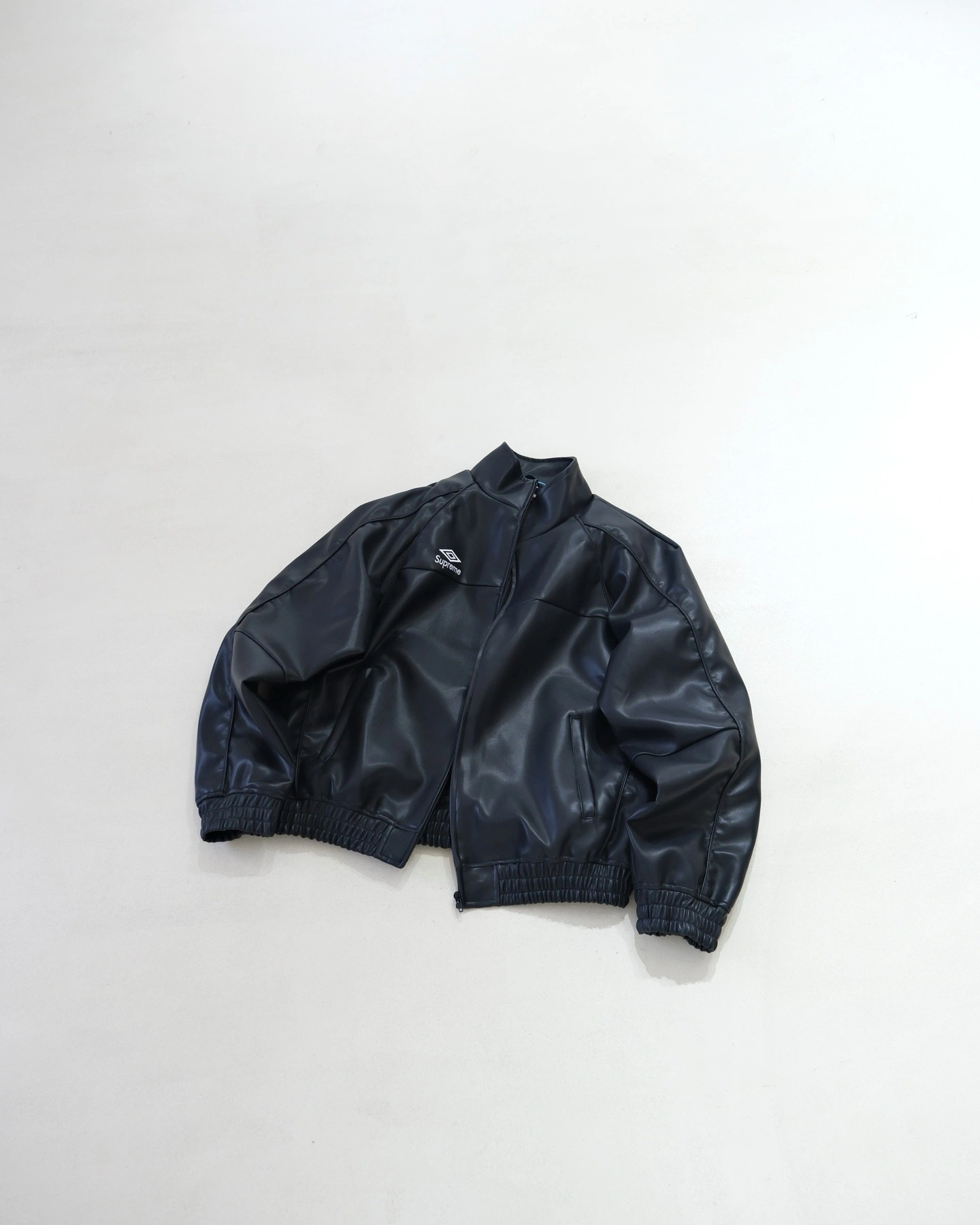 Gemini-- S575 Supreme Umbro FW25 WEEK4 Leather Track Jacket embroidery YKK 3colour item:E-F110K2112-3F