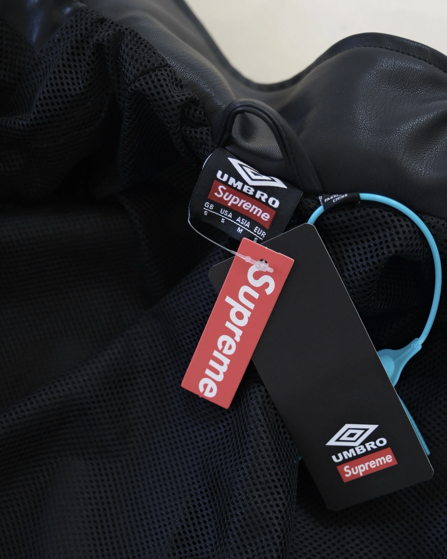 Gemini-- S575 Supreme Umbro FW25 WEEK4 Leather Track Jacket embroidery YKK 3colour item:E-F110K2112-3F