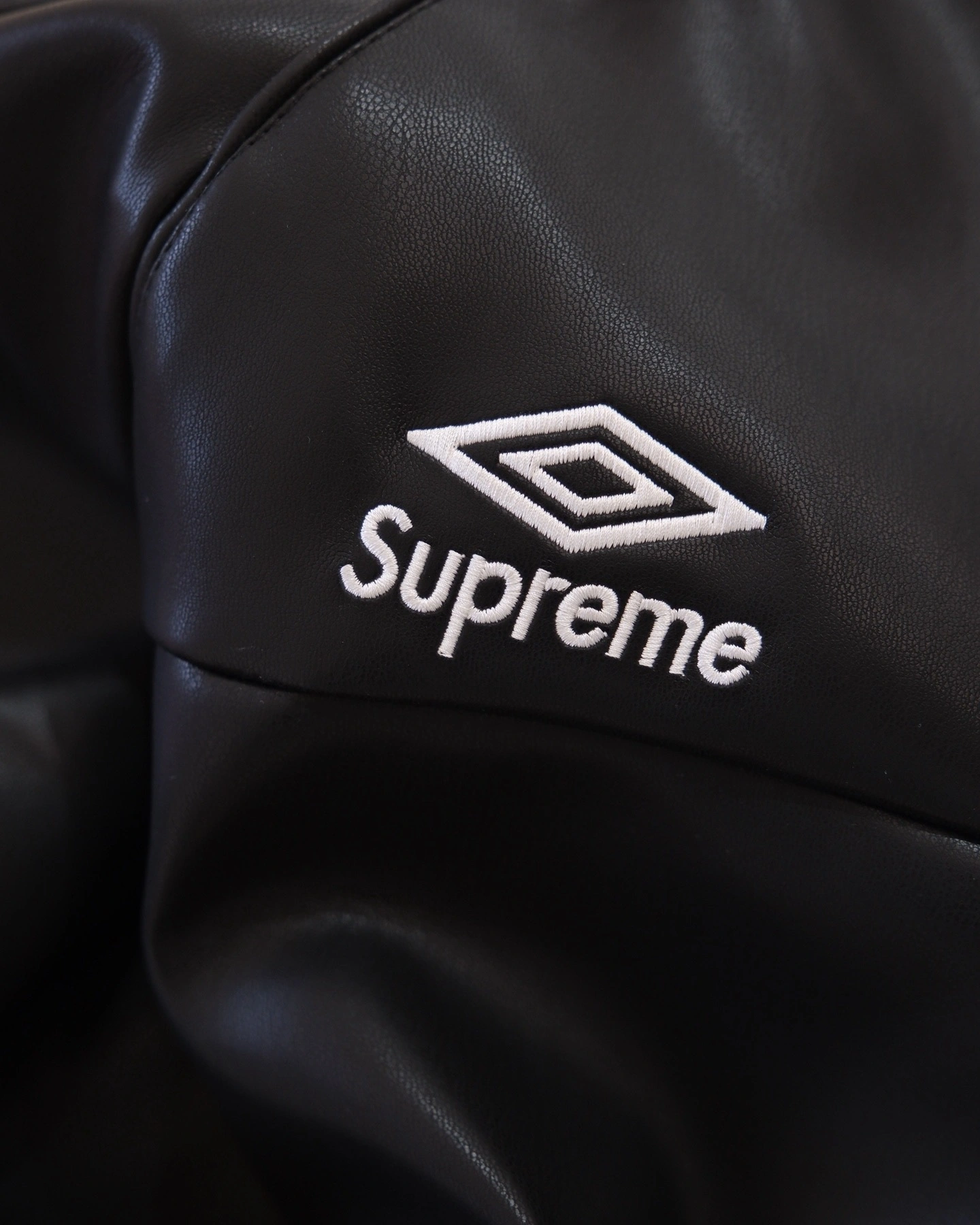 Gemini-- S575 Supreme Umbro FW25 WEEK4 Leather Track Jacket embroidery YKK 3colour item:E-F110K2112-3F