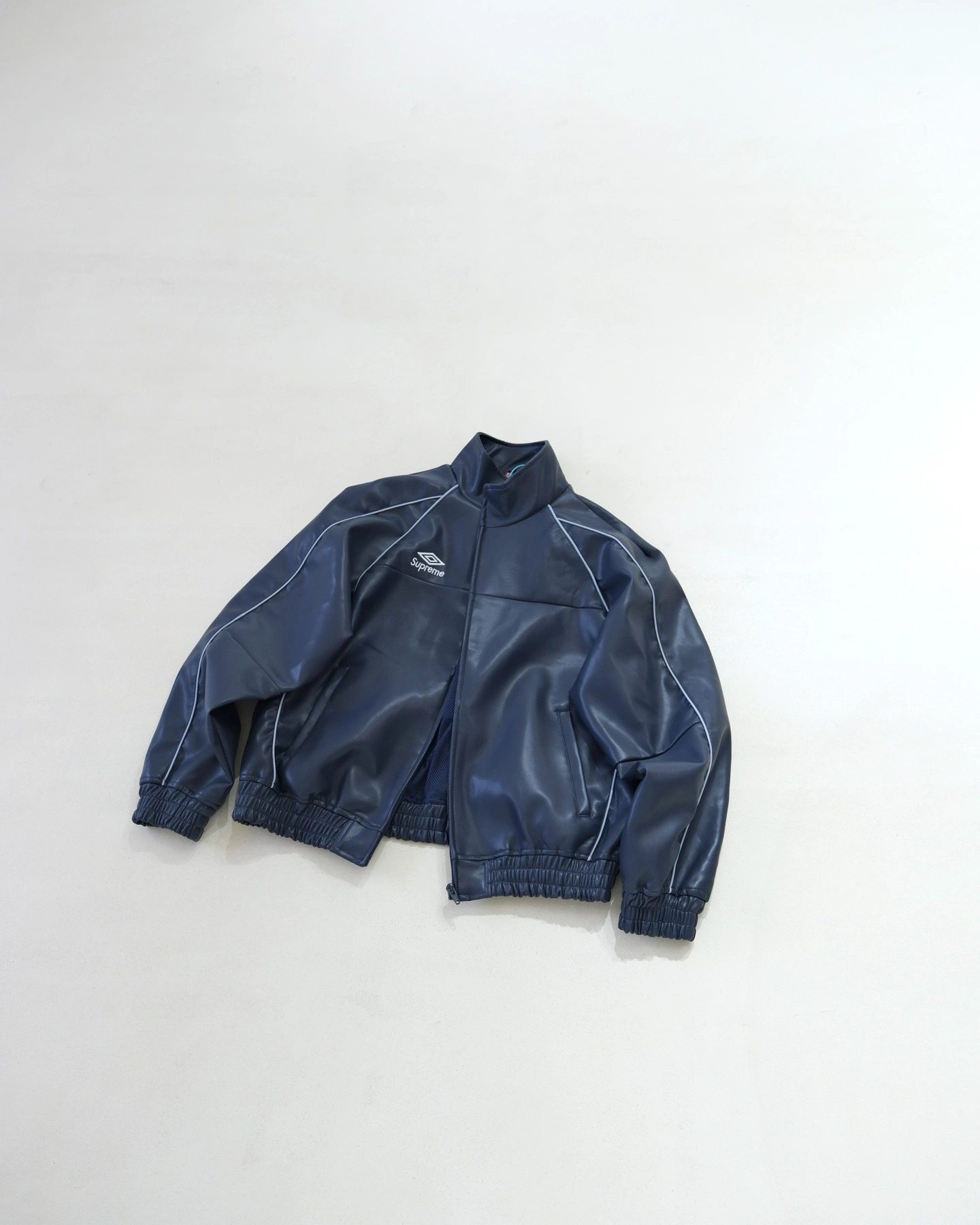 Gemini-- S575 Supreme Umbro FW25 WEEK4 Leather Track Jacket embroidery YKK 3colour item:E-F110K2112-3F