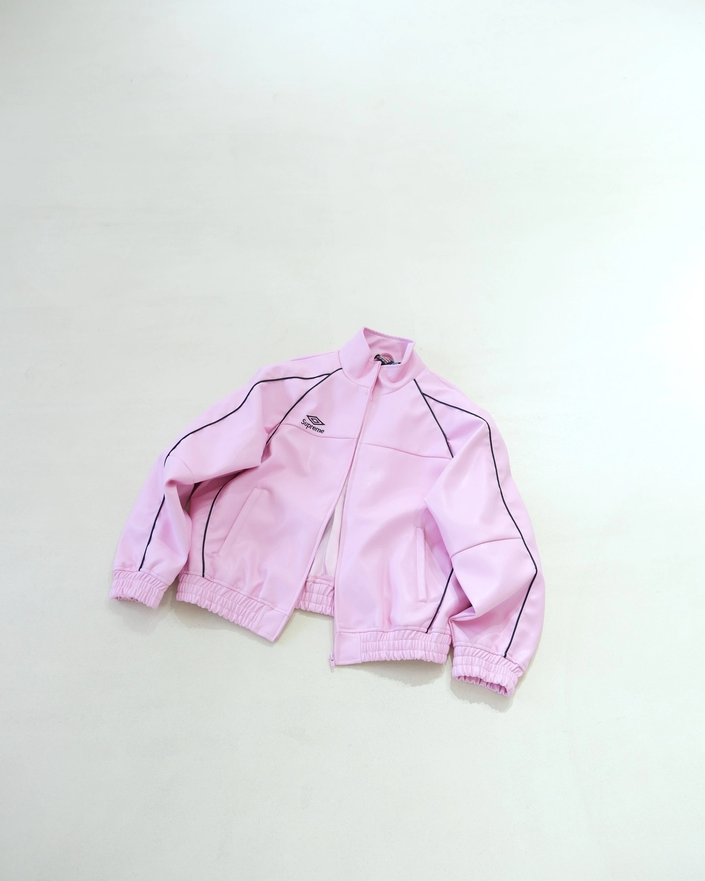 Gemini-- S575 Supreme Umbro FW25 WEEK4 Leather Track Jacket embroidery YKK 3colour item:E-F110K2112-3F