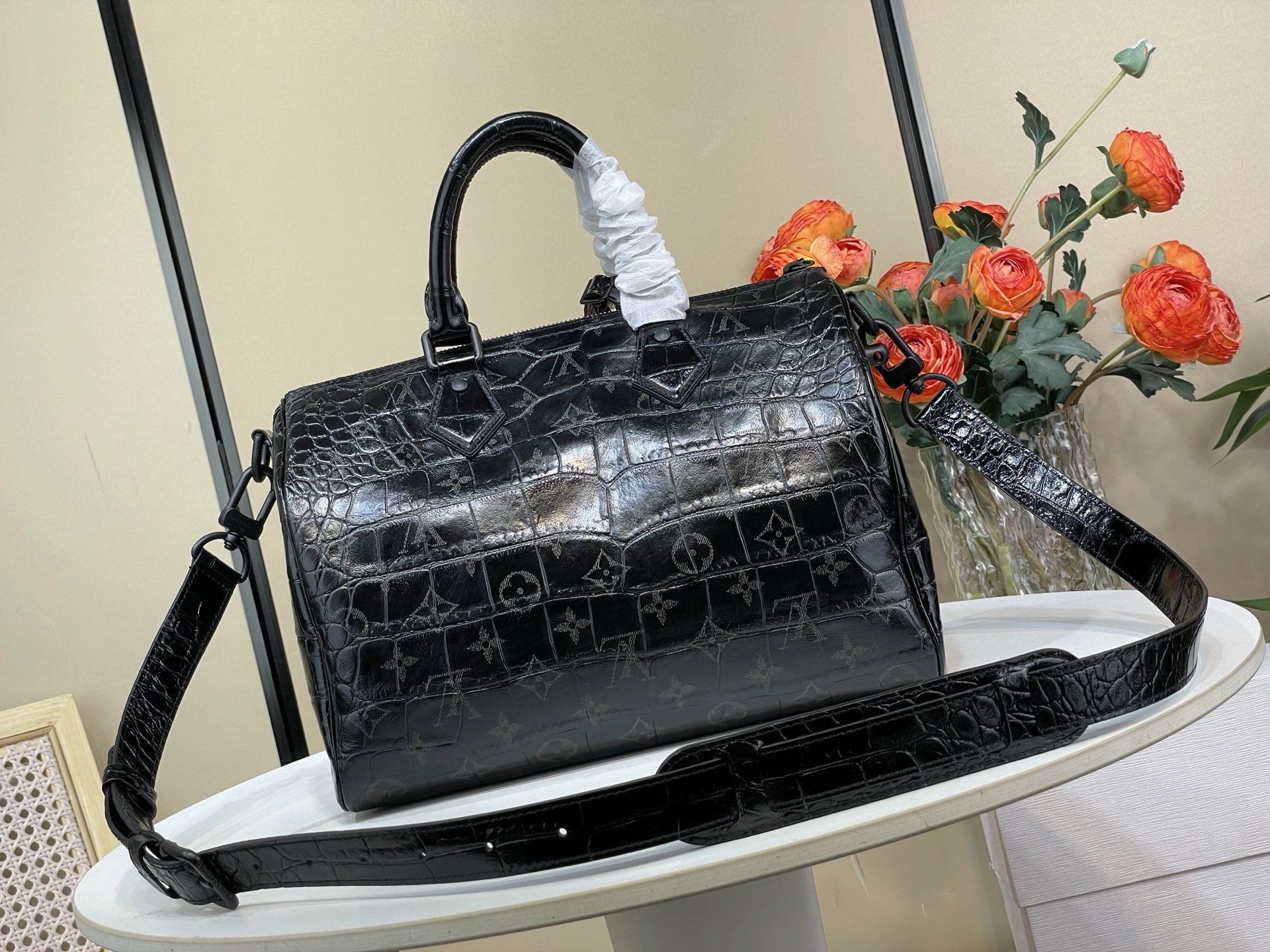 MOMO-- 8V N87494 high quality version Speedy P9 Bandoulière 30 Calfskin sheepskin item:E-B000K1829